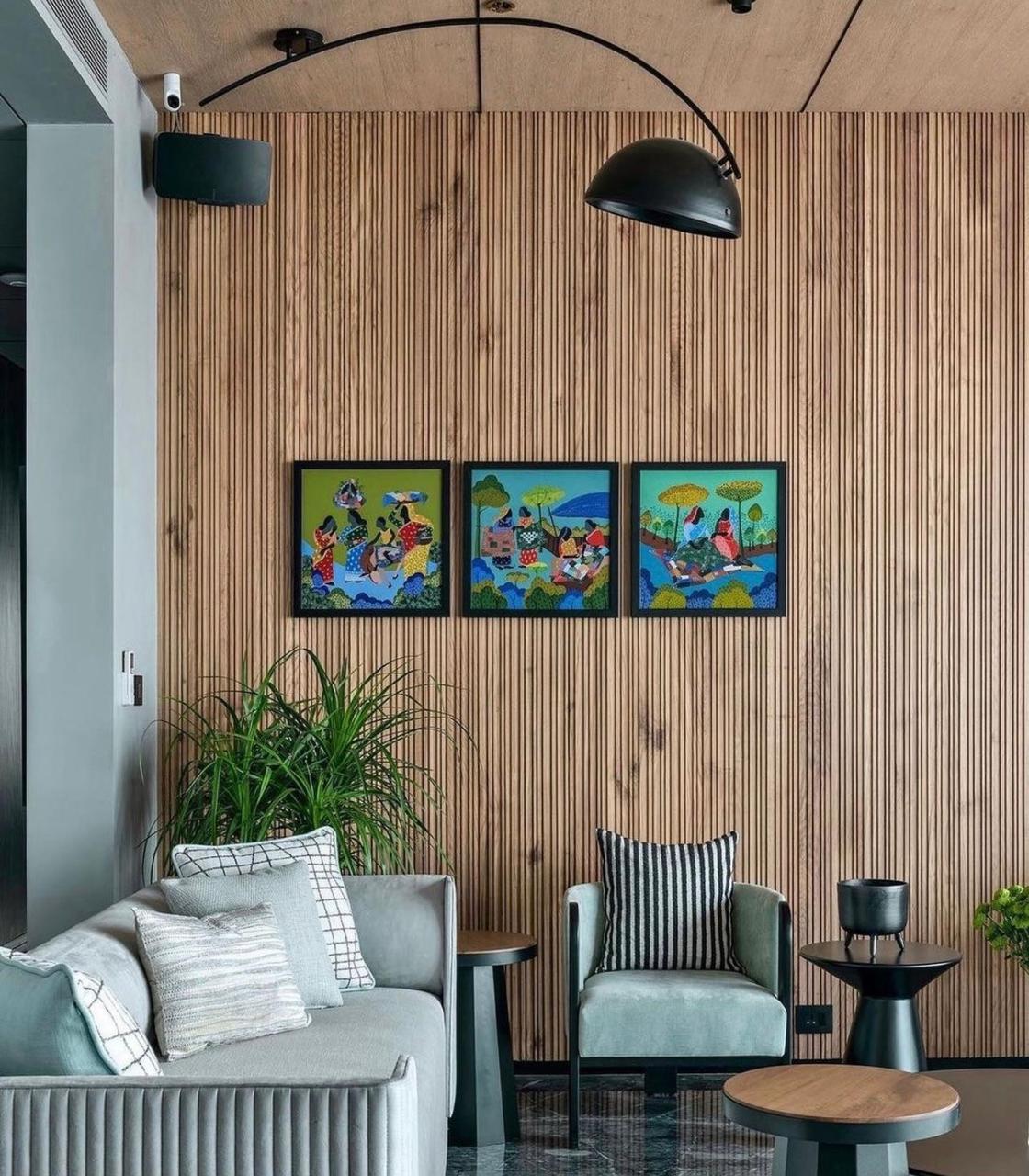 Solid-Wood Fluted Wall Panel